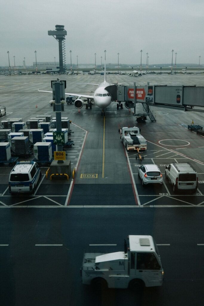 a large jetliner sitting on top of an airport tarmac